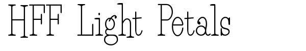 HFF Light Petals font preview